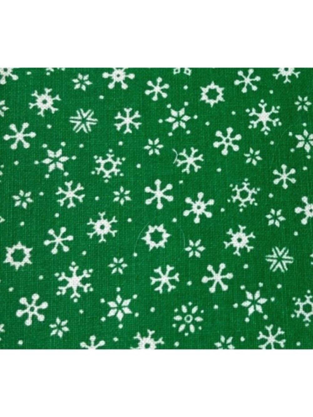 Green Snowflake Cotton Fabric 14x44" Crafts Sewing Projects
